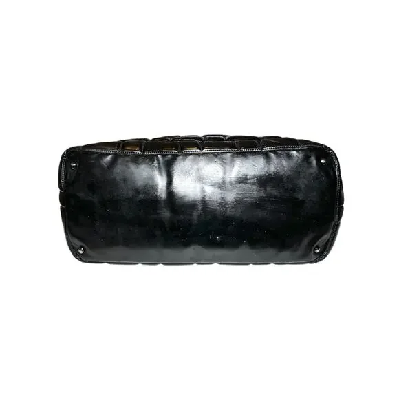 CHANEL Frozen Black Quilted Vinyl Chocolate Bar Large Grand Shopper Tote Bag - Picture 5 of 11